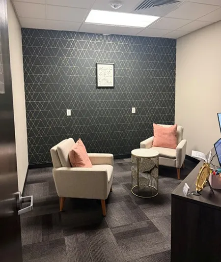 Inside the Spravato treatment room at SMHWI Rockwall, TX serving adults with treatment-resistant depression and anxious depression
